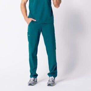 FIGS Axim Cargo Caribbean Blue Scrub Bottom Men's Medium TALL